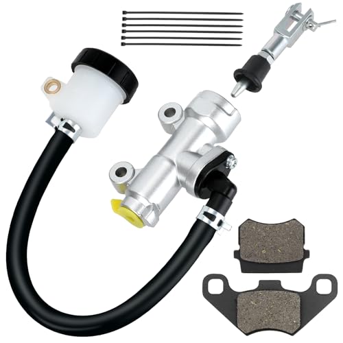 CILOYU KT196 Brake Master Cylinder with Brake Caliper Pads Assembly Compatible with 196cc 6.5hp Coleman KT196 Go Kart Powersports Parts Accessories