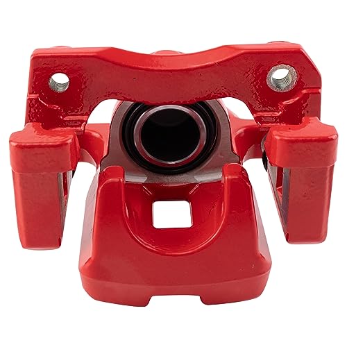 Image of TRQ Rear Brake Caliper Set Painted Red Brackets Compatible with 2007-2012 Lexus ES350 2008-2012 Toyota Avalon 2007-2011 Camry