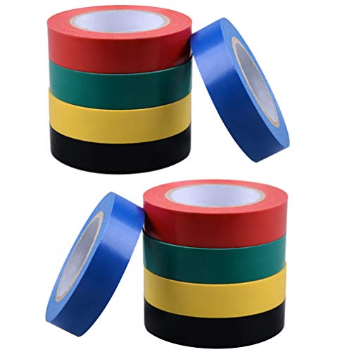 ULTECHNOVO 10Pcs Fita ElÃ©trica de Vinil Pvc Fita Retardante de Chamas Resistente Ao Calor Fita ElÃ©