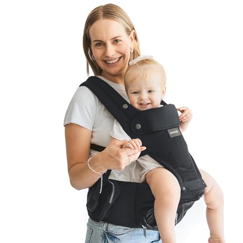 Momcozy Babytrage mit Hüftkissen, 2-in-1 Verstellbare & Abnehmbare...