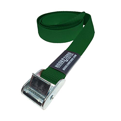 SECURE IT QUICK - Cinch TIE Down CAM Utility Lashing Straps - 1" Wide Heavy Duty Webbing (48" - 4 Pack, Green)