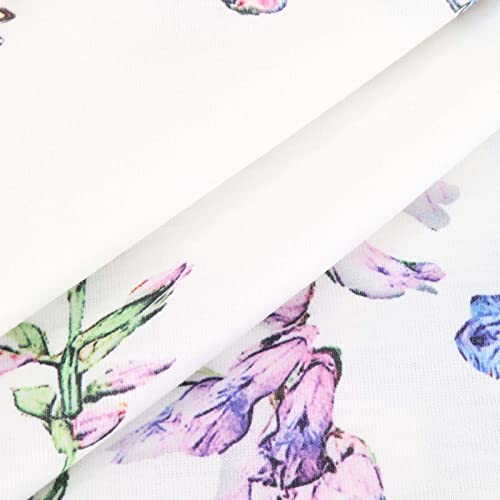 Camiseta de gola canoa com gola redonda para meninas adolescentes manga curta algodão estampa floral