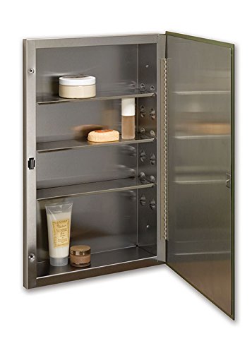 Jensen 868P24SSX Bevel Mirror Medicine Cabinet, 16" x 26"