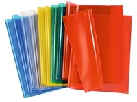 HERMA 19992 Heftumschläge A4 Transparent Sortiment, 10 Stück, Hefthüllen aus strapazierfähiger & abwischbarer Polypropylen-Folie, durchsichtige Heftschoner Set für Schulhefte, farbig