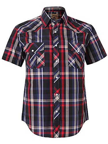 Chemise bouton-pression homme Coevals Club à manches courtes taille L
