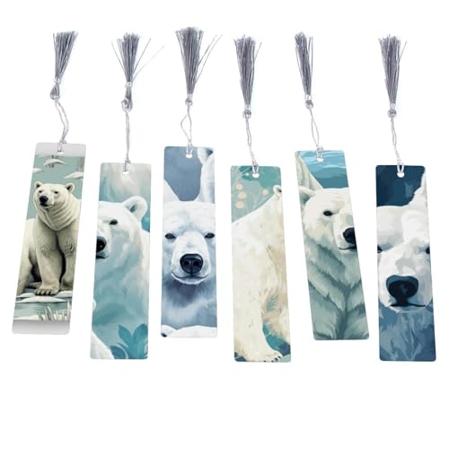 Marque-page ours blanc et son pompon élégant pour vos moments de lecture cocooning