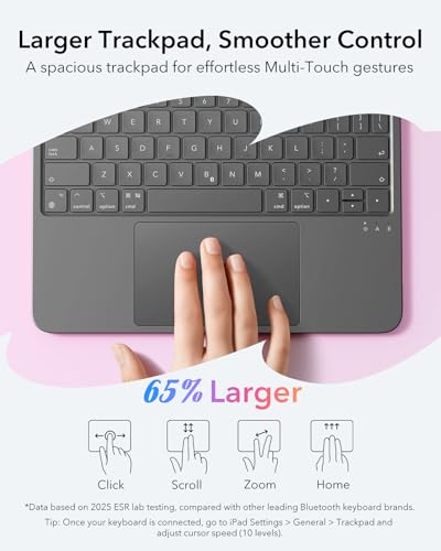 Image of ESR for iPad (A16) 11th /10th Gen Case with Keyboard, Ultra-Light (Pack of 2)