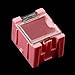 5pcs SMT Storage Boxes Electronic Components Mini Storage Case SMT SMD Assortment Box Container with Lids (pink)
