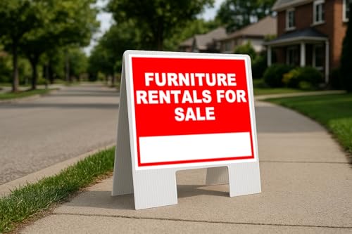 Furniture Rentals For Sale Write On Me Red Folding Coroplast A-Frame Double-Sided 23in x23in