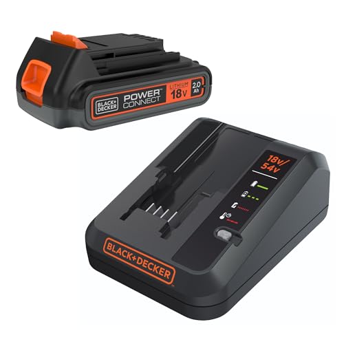 Black+Decker 18V Akku- und Ladegerät-Starter-Set, mit 2,0Ah Lithium-Ionen-Akku und 2A Schnellladegerät… – Ansicht 1