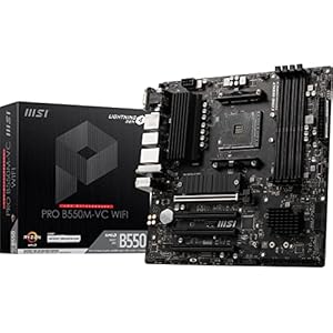 MSI PRO B550M-VC WiFi ProSeries Motherboard (AMD Ryzen 5000 Series, AM4, DD...