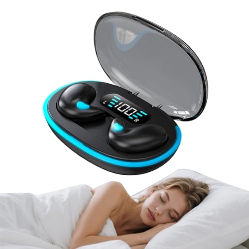 Wireless Bluetooth Invisible Sleep Earbuds Mini Small Sleeping Headphones Noise Cancelling Flat Earphones for Side Sleeping Sleepers Waterproof TWS Hidden Ear Buds for iPhone Android Music Sports Work