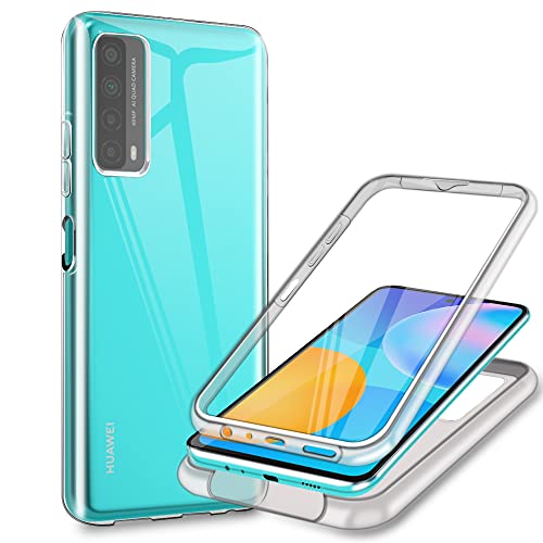 Reshias Funda para Huawei P Smart 2022, 360°Full Body Protección Suave TPU Silicona Delantero PC Dura Atrás Transparente Flip Protectora Carcasa para Huawei P Smart 2022 6.67  