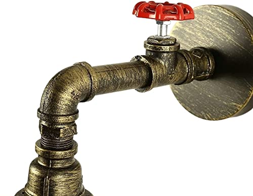 Aplique de pared LED E27 con diseño industrial de tubería retro 6
