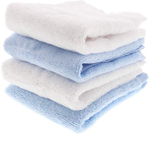 スリーキューブ 台ふきん M ブルー&ホワイト 浅野撚糸 エアかおる「スーパーゼロ」使用 ZB5127 2枚入 2個セット