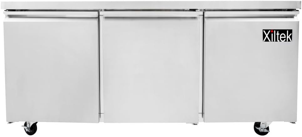 Xiltek New 72″ Three Door Commercial Stainless Steel Undercounter Refrigerator