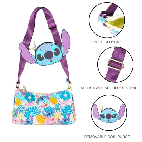 Disney Stitch Purse for Women Handbag Bundle with Crossbody Bag for Teens Plus Water Bottle, More Lilo and Stitch Accessories3