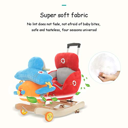 Schaukelpferd QIQIDEDIAN Frühkindliche Bildung Baby Spielzeug Massivholz Pferd Musik Dual-Use-Schaukelstuhl Schaukel… – Bild 4