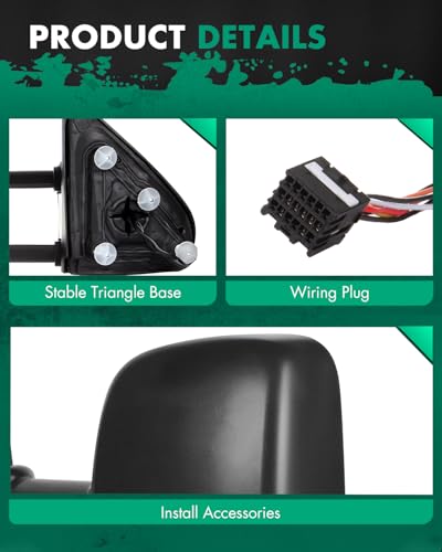 image for SCITOO For Chevy For GMC Towing Mirrors Pair Mirrors for 2014-2017 For