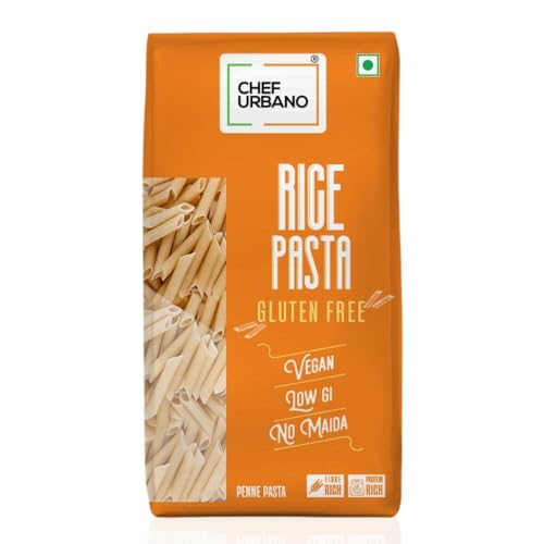 Image of Chef Urbano Rice Pasta Penne - 300g | Vegan & Gluten-free | Low GI | High Fibre & Protein | No Maida, No Wheat | Healthy, Easy to Cook, Light & Nutritious