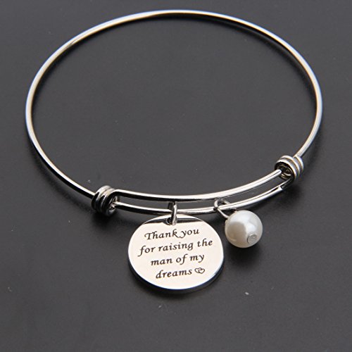 Kuiyai Thank You For Raising The Man Of My Dream Expandable Bracelet Bangle Gift For Mother In Law (Mil Bracelet 1) #TOP3