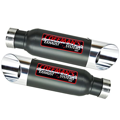 Coffman's Twin Shorty Exhausts For Suzuki Hayabusa Gsxr 1300 (1999-2007) Sportbike With Black Tips #TOP3