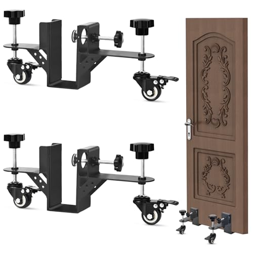 Heavy-Duty Door Installation Kit,2-Piece Door Dolly for 0.8 to 2.36 inch Thick Pre-Hung,Front,and...