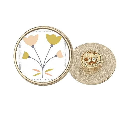 Broche ronde en métal doré Four Roses M idée cadeau pour femme