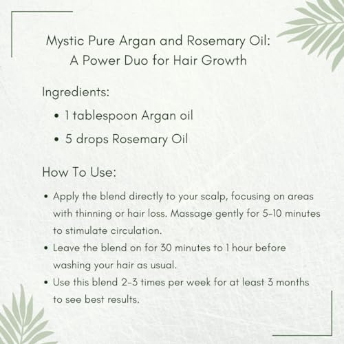 Image of Argan oil and Rosemary oil Combo For Promoting Hair Growth, Deeply Nourish and Hydrate Scalp 100% Pure & Natural (30 Ml+15 Ml) Pack of 2
