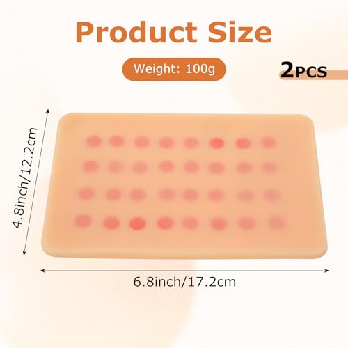 Image of 2PCS Injection Training Pads, 32 Points Skin Test Module Skin Test pad for Medical Education