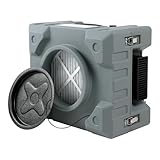 MOUNTO 550cfm Hepa Air Scrubber Industrial Air Cleaner- 550cfm Portable Air Purifier w/Variable Speed, Dual Outlet for Fire/Water Damage Restoration, Construction & Painting, Janitorial (Grey)