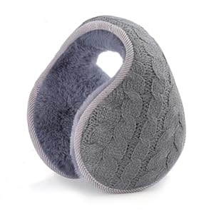 Women & Men Ear Muffs, Knit Adjustable Earmuffs, Unisex Winter Ear Muffs