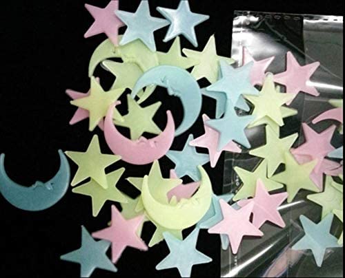 Sponsored Ad - Rangoli Radium Stars Ceiling & Wall Decoration for Kids Room Glow in Night Stickers. Design-14