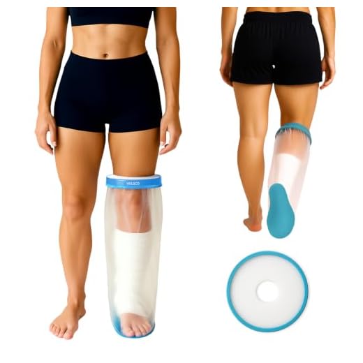 Wilsco 100% Waterproof Leg Cast Cover for Showering, Reusable Covers for Leg and Foot Surgeries, Cast Covers for Shower Leg, Cast Bag for Shower, Cast Cover for Showering Foot (Large)