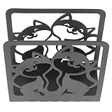 ARTSEWPLY Servilletero de Metal Diseño Gato Dorado Soporte Práctico para Servilletas de Papel Mesa para Restaurante Bar Cocina y Coche Duradero y Funcional