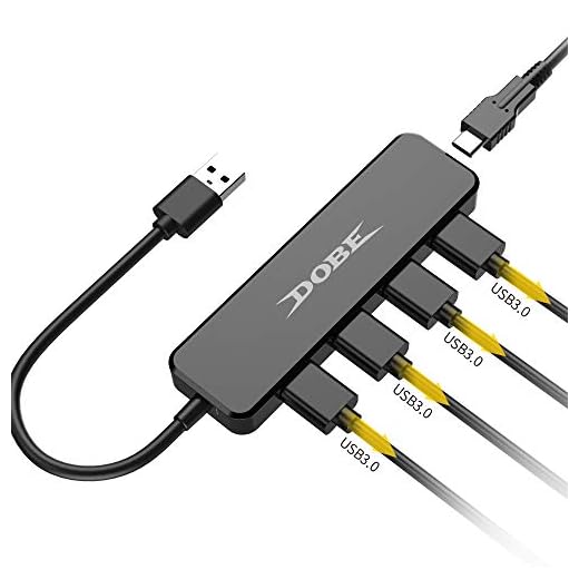 USB HUB for Nintendo Switch, USB 3.0 Hub Compatible with Nintendo Switch PC Laptop PS5 PS4 PS3 Xbox One with 4 USB Ports