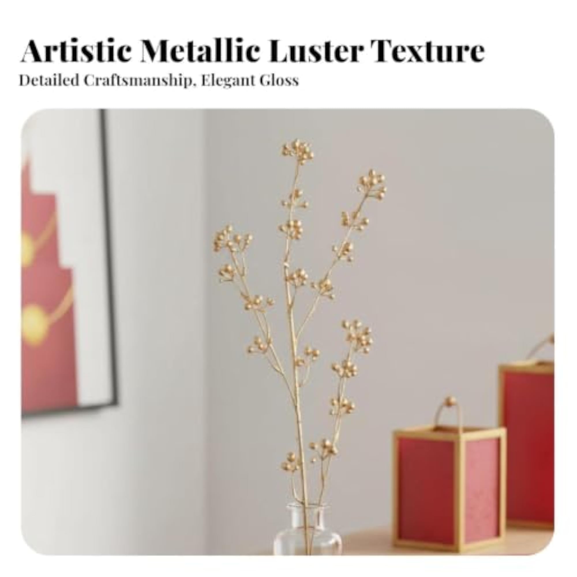Gold Artificial Bean Decorative Fruit for New Year Holiday