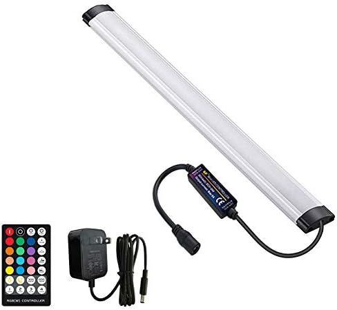 LAIFUNI Dimmable Under Cabinet Lighting, RGB LED Light Bar, RF Remote Control Lamp, Multicolor Under Counter Lights for Desk, Room, Cupboard, Hallway, Shelf, Closet (12 Inch)
