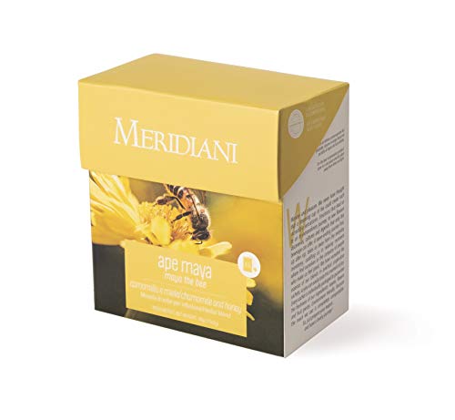 Entspannender Kräutertee Kamillenblüten, Bienenpollen und Brombeerblätter, 15 Filter aus Biogewebe – Maya-Biene – beruhigender und entspannender Kräutertee, hilft bei ruhigen Träumen – Tee und Aufguss