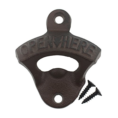 Luwanburg Vintage Wall Mount Bottle Opener Cast Iron Beer Cap Opener Rustic (Pack Of 6) #TOP2
