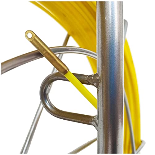 6MM 500FT Duct Rodder Fiberglass Fish Tape Cable Pulling Rodder Running Rod Reel Wire Cable Running Rod with Cage by CABLELAYING - Image 4