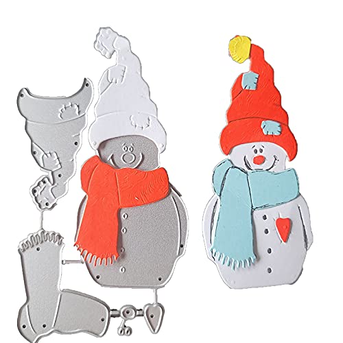 Szyouyipin 6Pcs Snowman Die Cuts For Card Making, Metal Cutting Dies Scrapbooking Die-Cuts, Cute Little Christmas Snowman Easily Assemble, Cut Stencils For Diy Scrapbook Photo Album Decorativ #TOP1