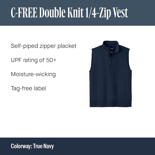 Port Authority Double Knit 1/4-Zip Vest Deep Black