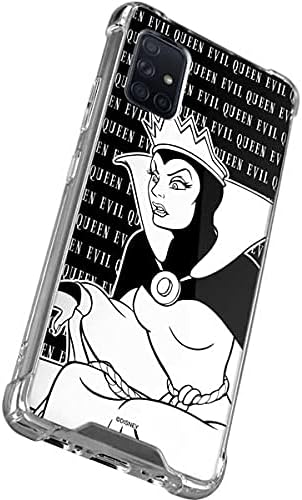 Skinit Clear Phone Case Compatible with Galaxy A71 5G - Officially Licensed Disney Villains Evil Queen Black and White Design