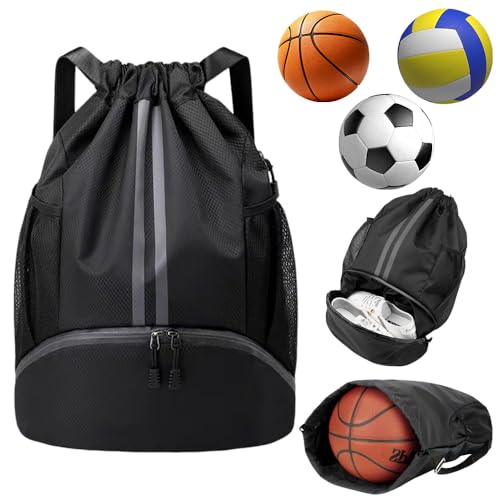 CLIUNT Turnbeutel mit Kordelzug, Sporttasche Kinder, Sportrucksack Sportbeutel, Wasserdicht Sportbeutel mit Schuhfach, Sportrucksack Gym Bag mit Innentasche für Damen Herren Kinder Jungen
