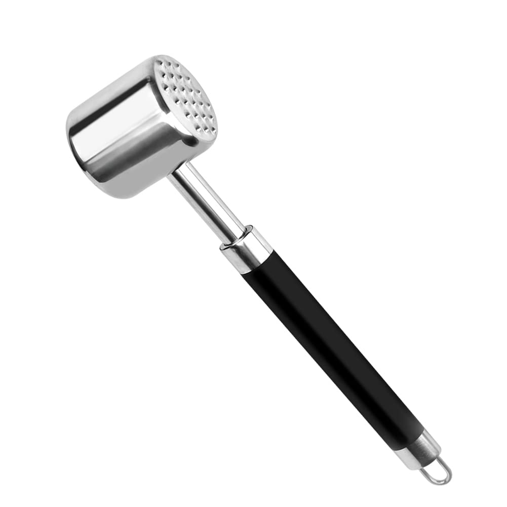GuowallMeat Tenderizer, Stainless Steel Meat Mallet Kitchen Tool, Meat Hammer for Tenderizing Steak