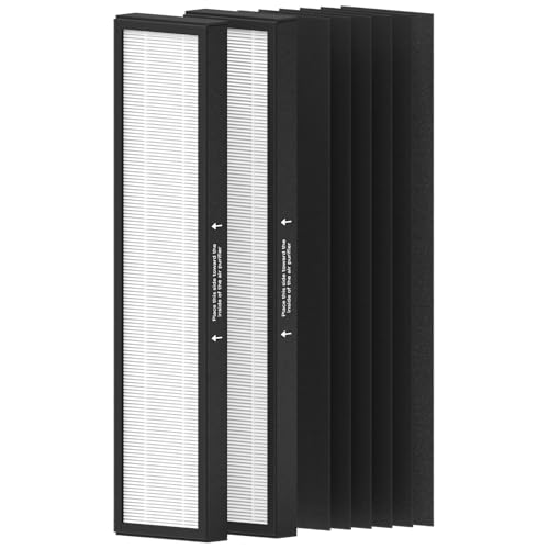 Image of 182550 Replacement Filter Compatible with Bionair BAP536UV-U Air Purifier and Holmes HAP537UV / 2141139 Air Purifier, 2 H13 True HEPA and 6 Carbon Pre-Filter