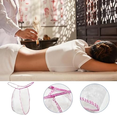 BLOMBLAUM String jetable Femme en Non-tissé TNT – 100 pcs | Culottes jetables Spa et esthétique | sous-vêtements hygiéniques jetables pour Soins, Massage et institut de beauté – vue 5