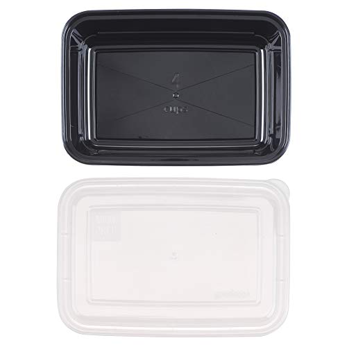GoodCook Meal Prep Containers, Single Compartment 10-Pack, BPA-Free Reusable Food Storage, Black, Microwave & Freezer Safe, Stackable Meal Prep Containers for Lunches and Snacks - Image 5