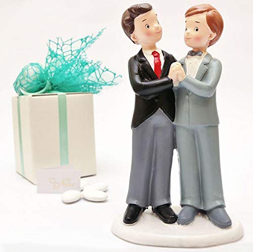 Ingrosso e Risparmio Figurine pour mariés en résine couple gay pour unions civiles entre hommes...
